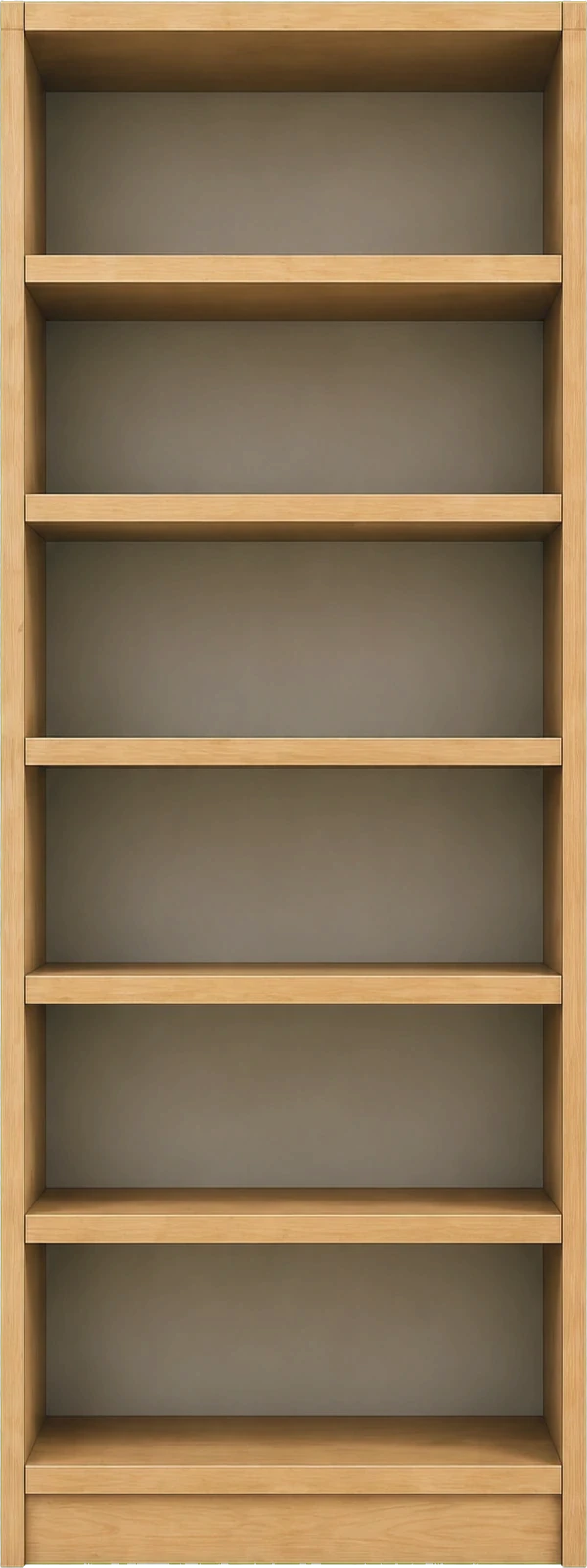 Modular closet bay 5-shelves-6-compartments 2D visualization